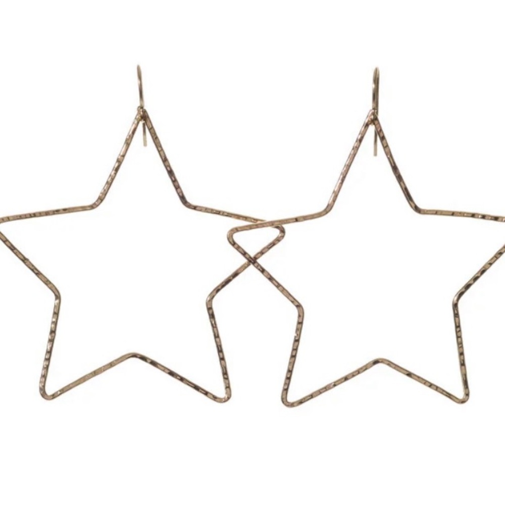 Kenda Kist Gold Star Hoop Earrings